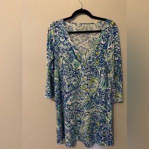 Lilly Pulitzer Erin Blue Crush T Shirt Dress
